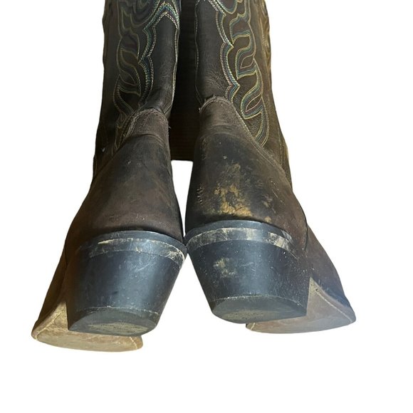 Double H Womens Buckaroo Boots Old Town DH5211 Size 9 M Brown Western Rodeo - Picture 12 of 14